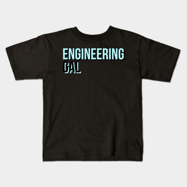Engineering Gal in black and blue Kids T-Shirt by emilykroll